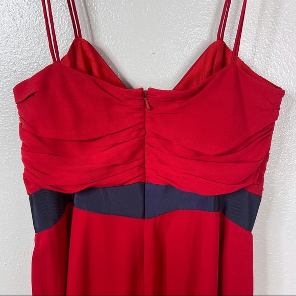 Tory Burch Red 100% Silk Ruffle Cocktail Dress, 4 - Picture 4 of 6
